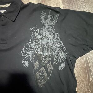 affliction style polo shirt